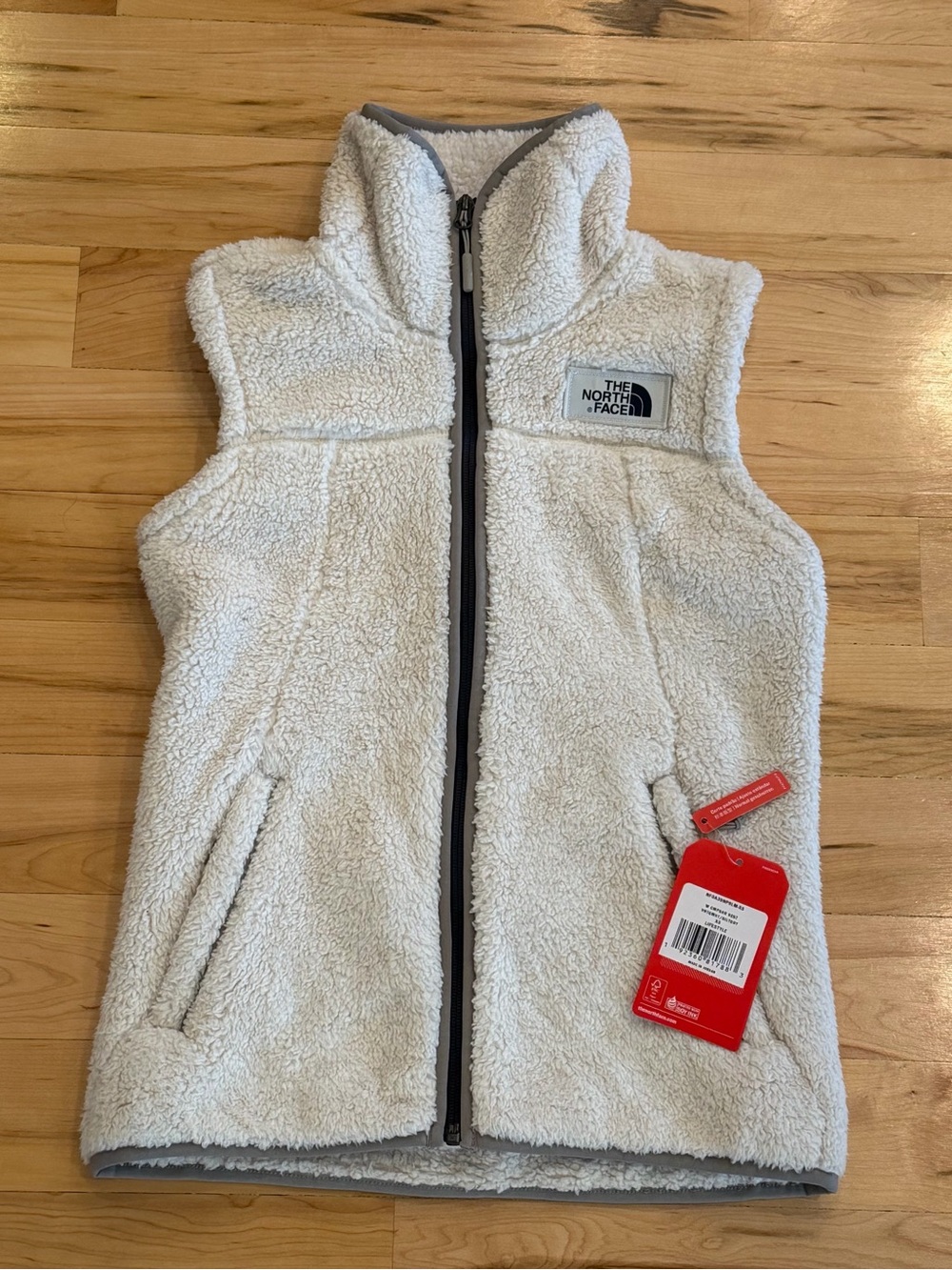 The North Face Adult Women’s X-Small Cream Sherpa Vest - Cozy Layering Vest